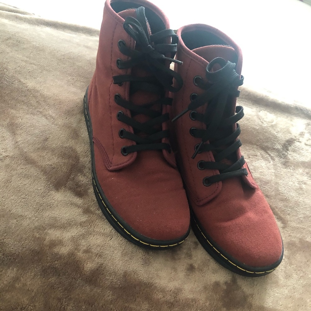 Dr. Martens Red Lace Up Boots